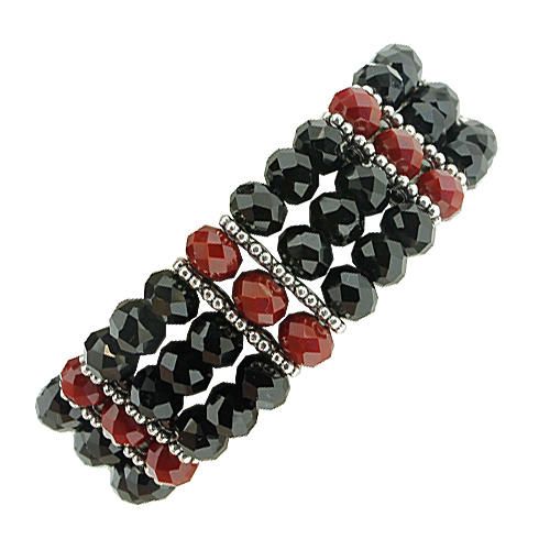Beatrice Bracelet black/red bundle pack bracelet making kit — DIY set with beads and instructions for creating handmade jewelry