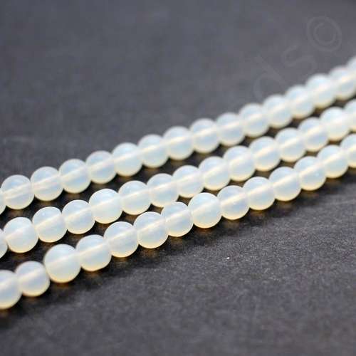 Opal Frosted Light Green Round - 4mm