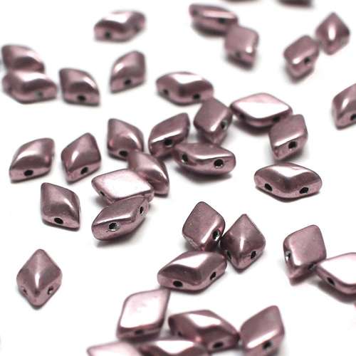 8x5mm 10g Czech glass Rulla beads sueded gold blackened pearl — two-hole beads for jewelry making and bead weaving