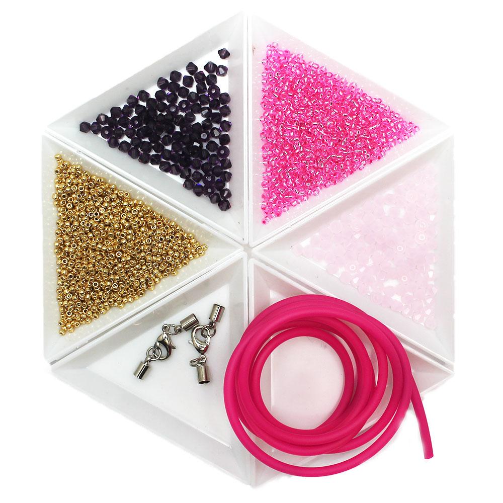 Bead Weaving - Pink Purple - Makes 2