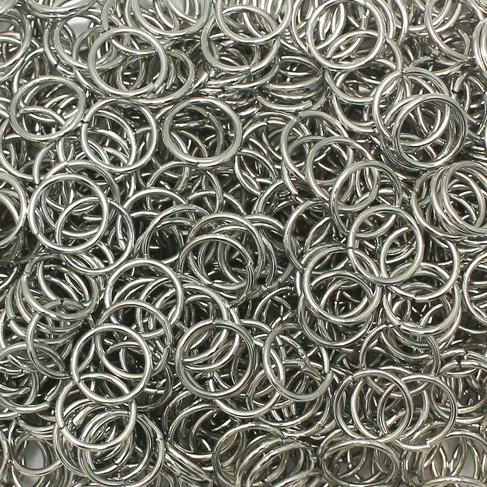 Jump Rings 10x1mm 75pcs - Rhodium Plated