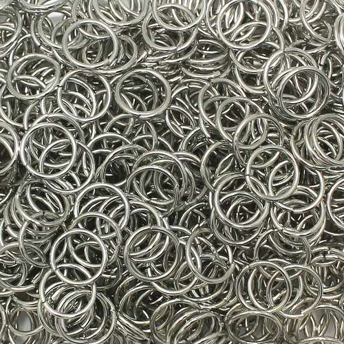 Jump Rings 10x1mm 75pcs - Rhodium Plated