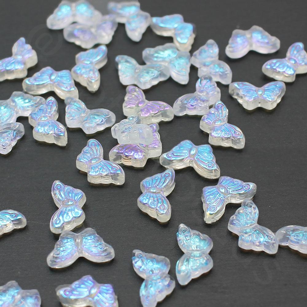 Glass AB Butterfly Bead 14mm - 12pcs