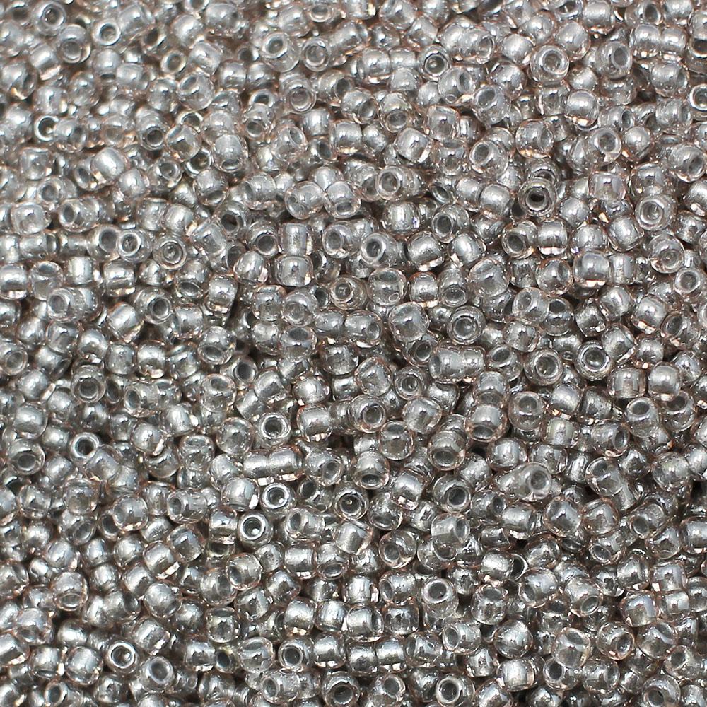 Toho Size 11 Seed Beads 10g - Silver Luster Grey