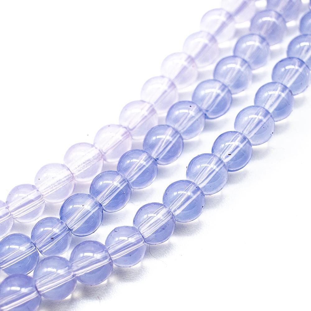 Milky Glass Beads 6mm - Opal Light Lilac