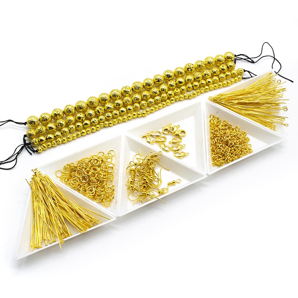 Lava Bead Collection Gold Kit