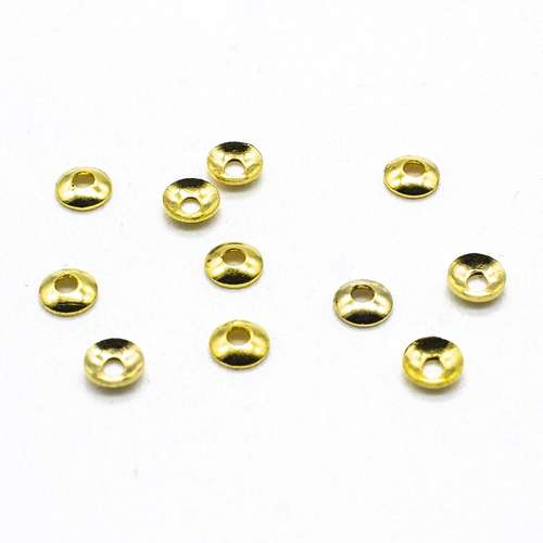 Bead Cap 3mm 60pcs Gold Colour