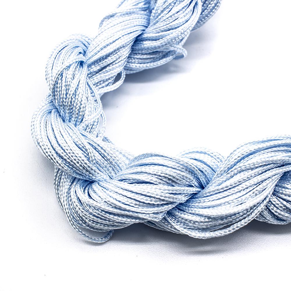 Rattail Cord 1mm Baby Blue - 10m