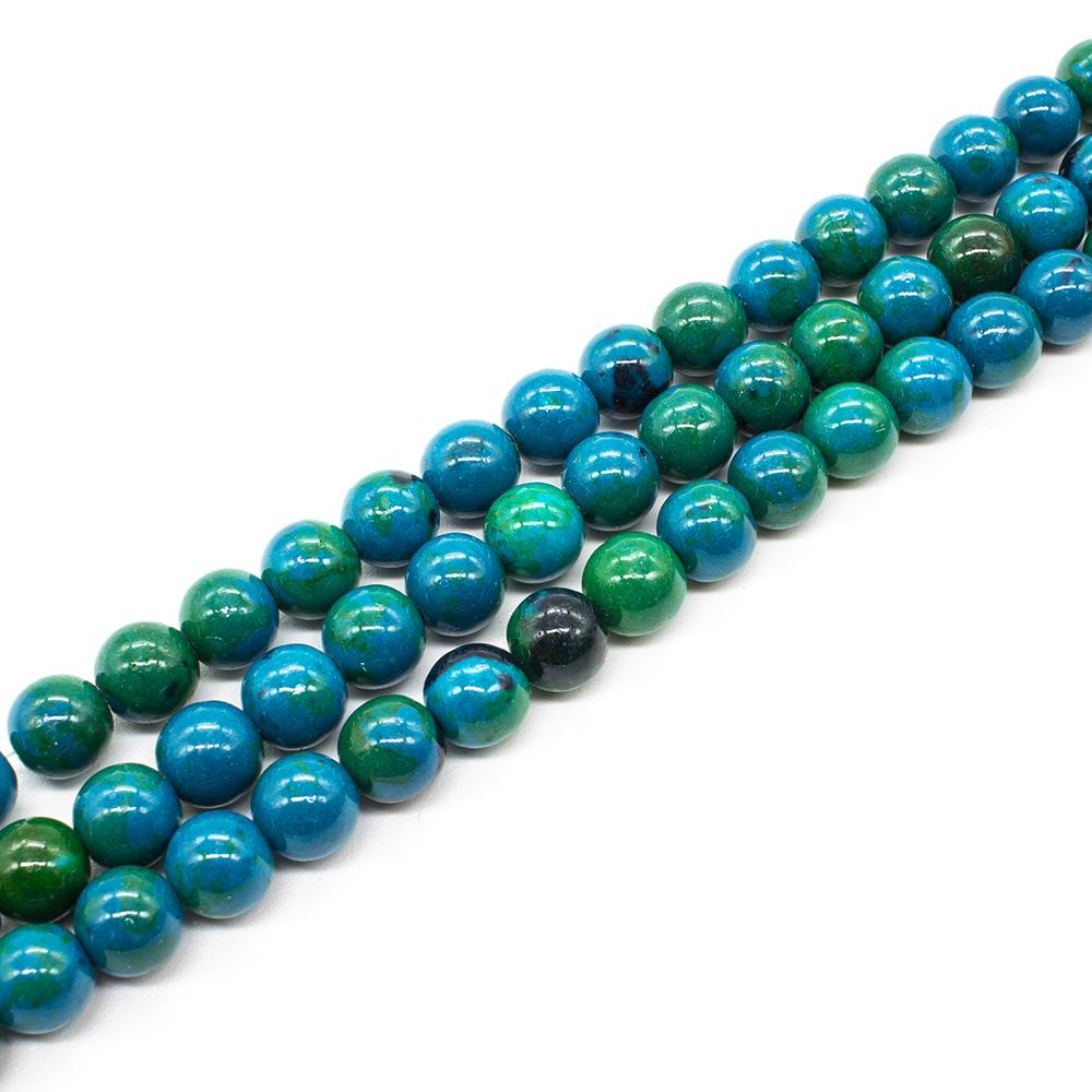Synthetic Chrysocolla Round Beads - 8mm 15" inch
