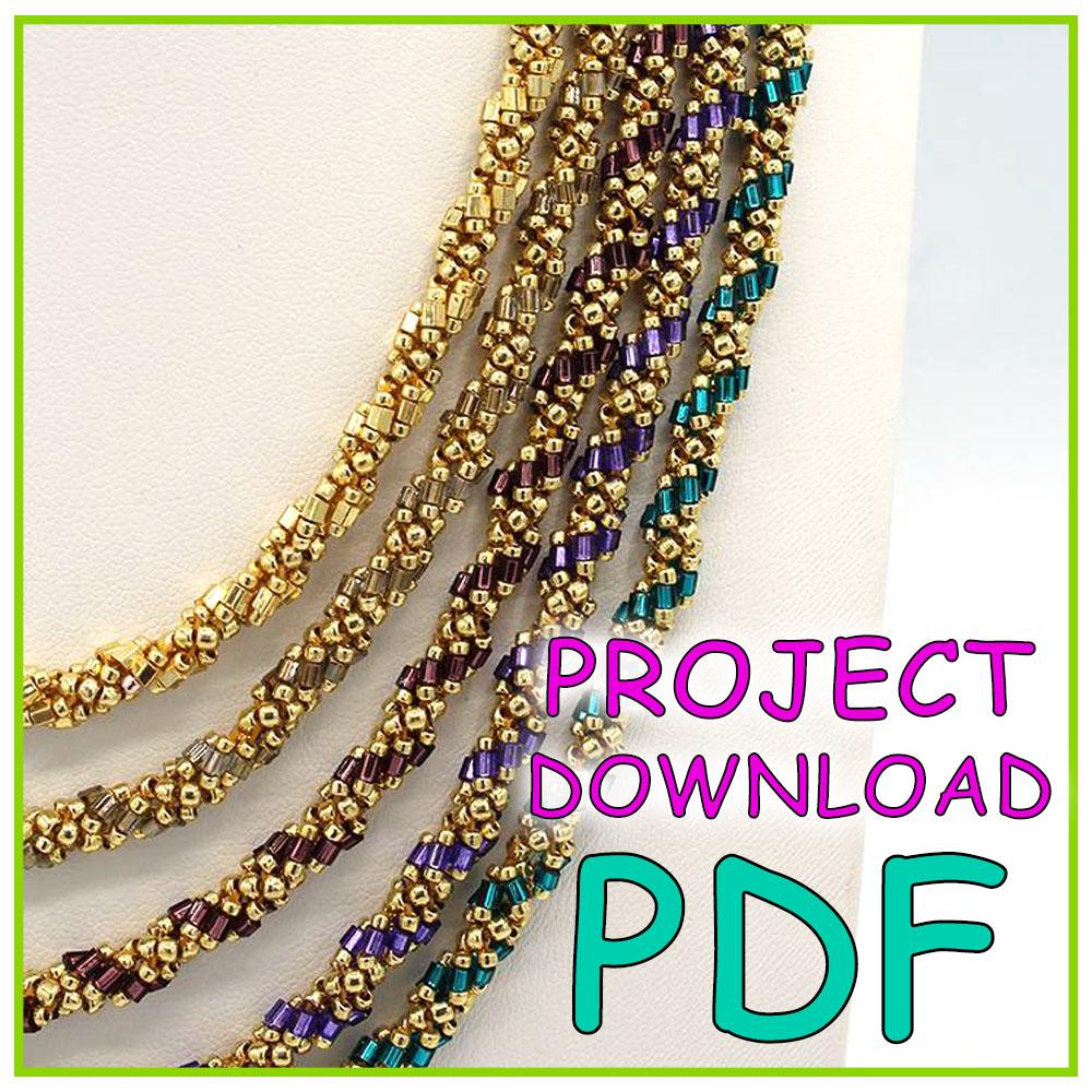 Spiral Staircase Hex Necklace Download - PDF Instructions