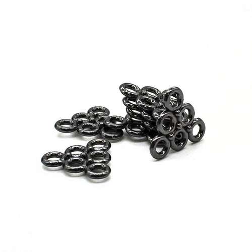 Triangle Metal 6 Ring Connector 14mm - Black 20pcs
