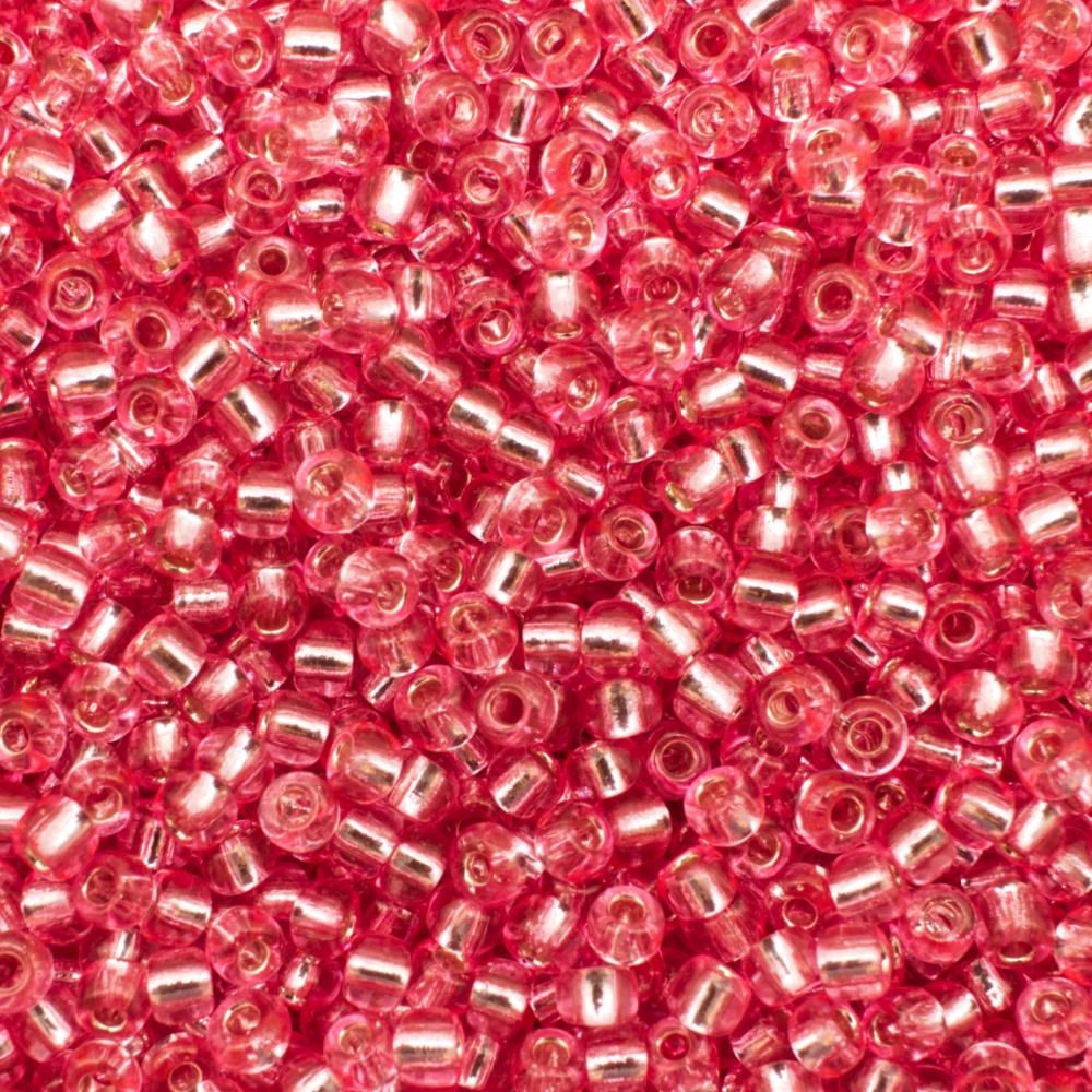 FGB Seed Bead Size 8 - Silver Lined Rose 50g