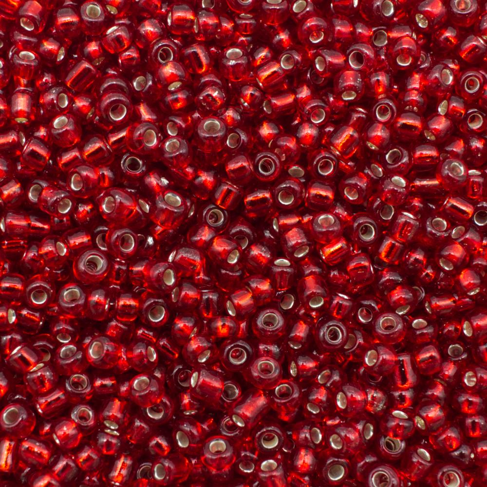 FGB Seed Bead Size 8 - Silver Lined Red Wine 50g