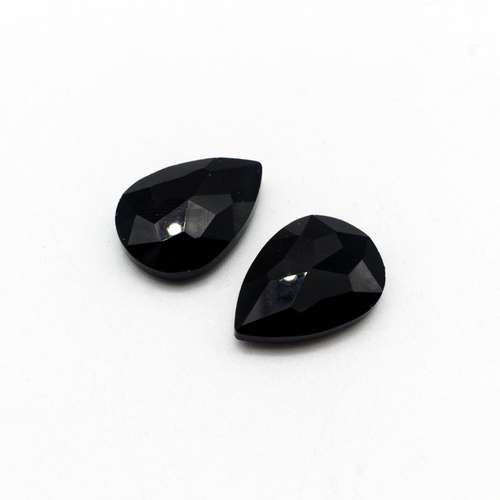 Glass Black Medium Drop 25x18mm