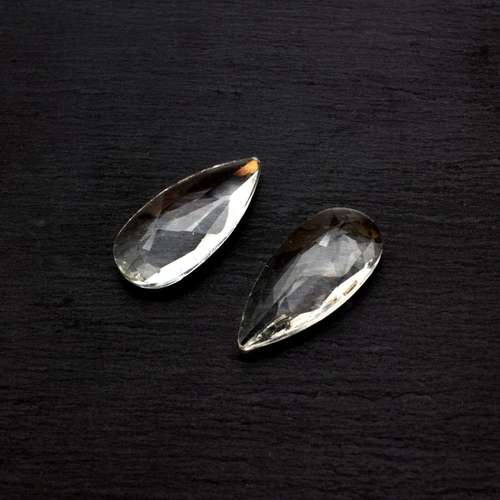 Glass Clear Slim Drop 30x14mm
