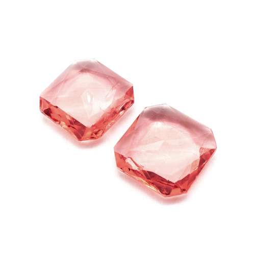 Glass Peach Large Square 23mm