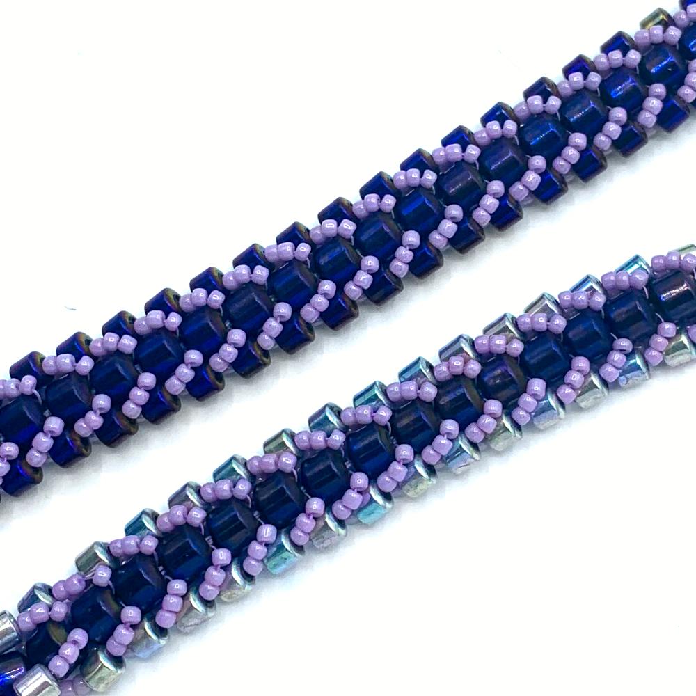 Hematite Flat Spiral Bracelet - Purple Makes 2