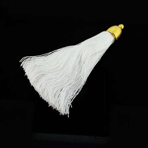 Gold Tassel - White