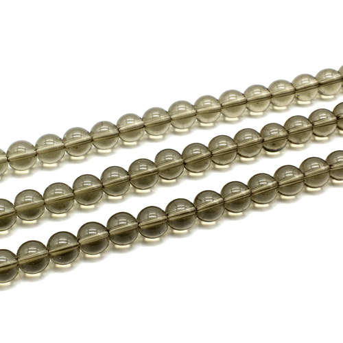Glass Beads Round 8mm - Grey