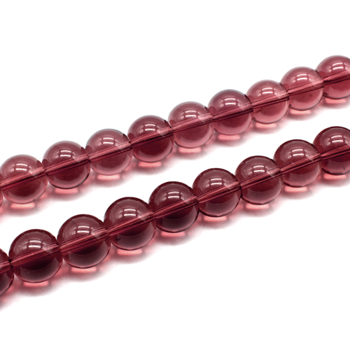 Glass Beads Round 14mm - Dark Amethyst