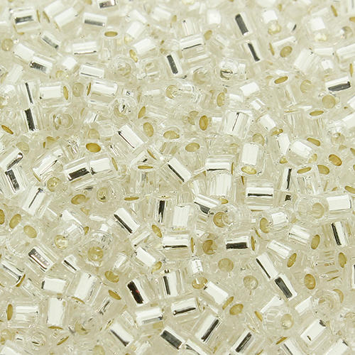 Toho Size 8 Seed Beads 10g - Silver Lined Crystal