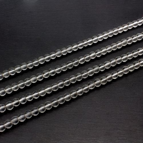 Glass Round Beads 5mm - Clear