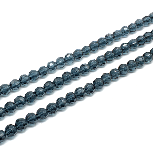Glass Beads Round 8mm - Dark Sapphire