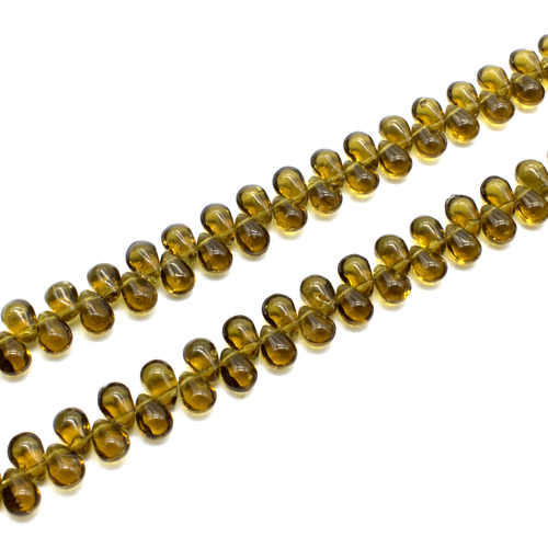 Top Drilled Drop - 9x6mm - Olive - 55pcs