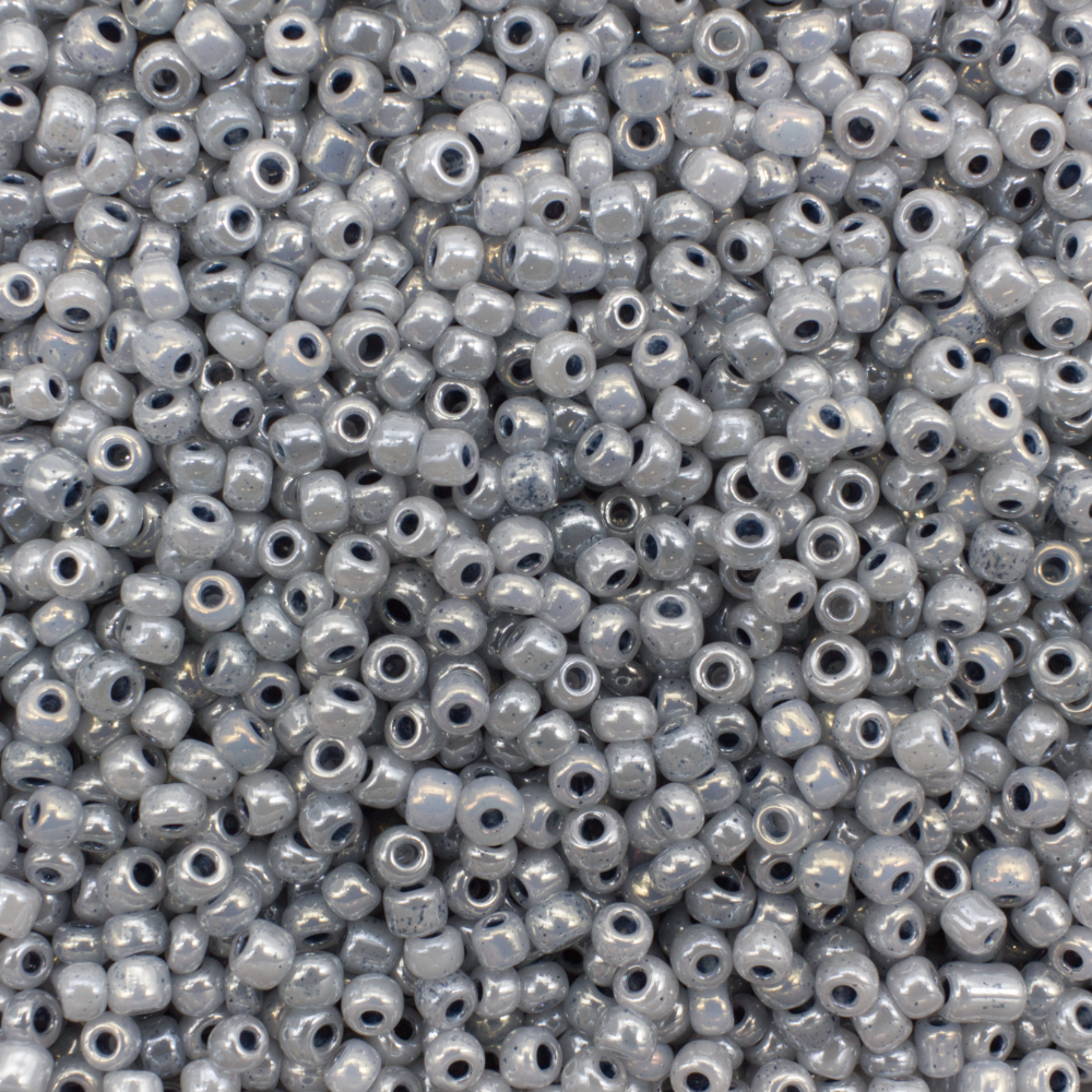 Seed Beads Pearl Shine Grey - Size 8 100g