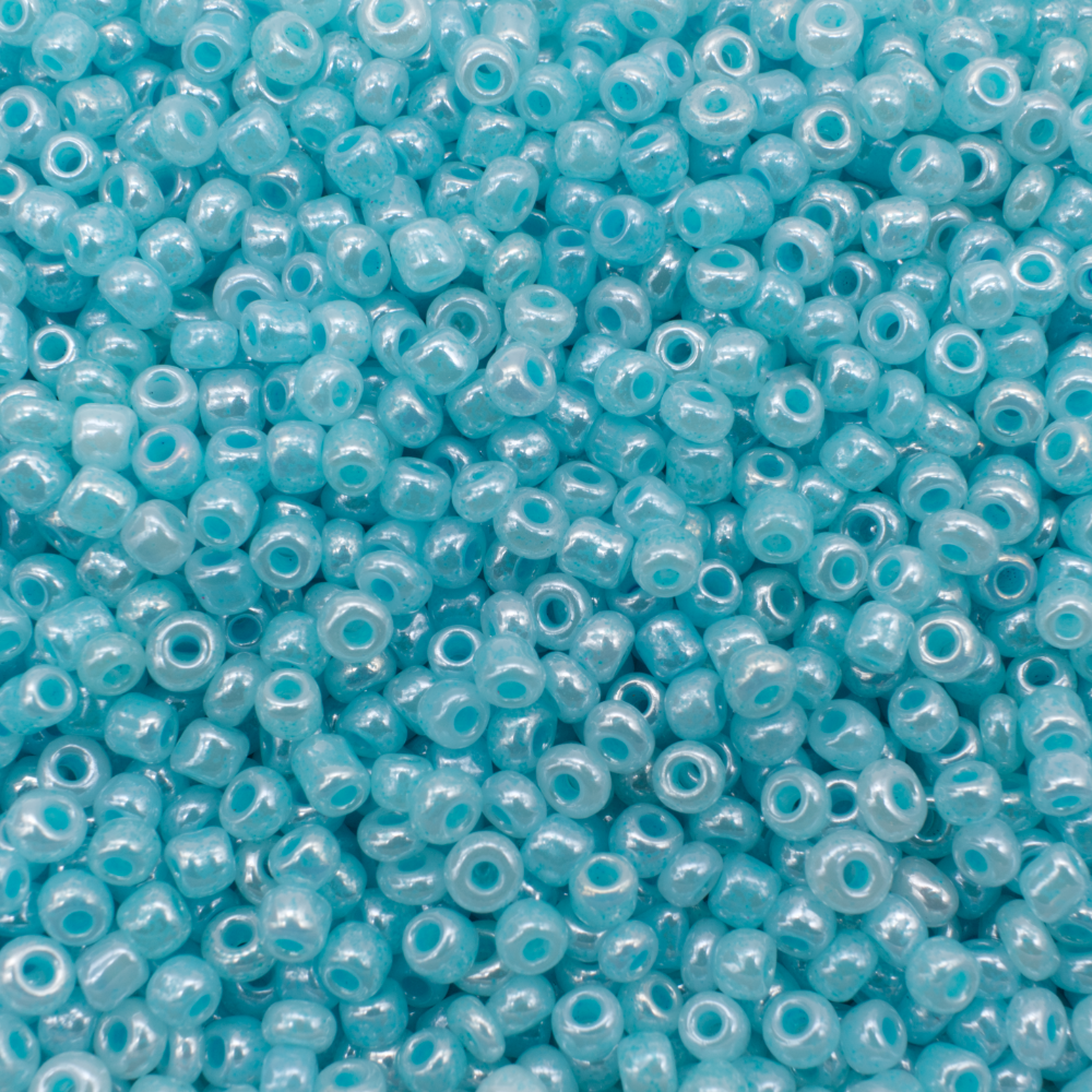 Seed Beads Pearl Shine Turquoise - Size 8 100g