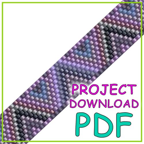 Treasure Bracelet Tanzanite Pattern Download - PDF Instructions
