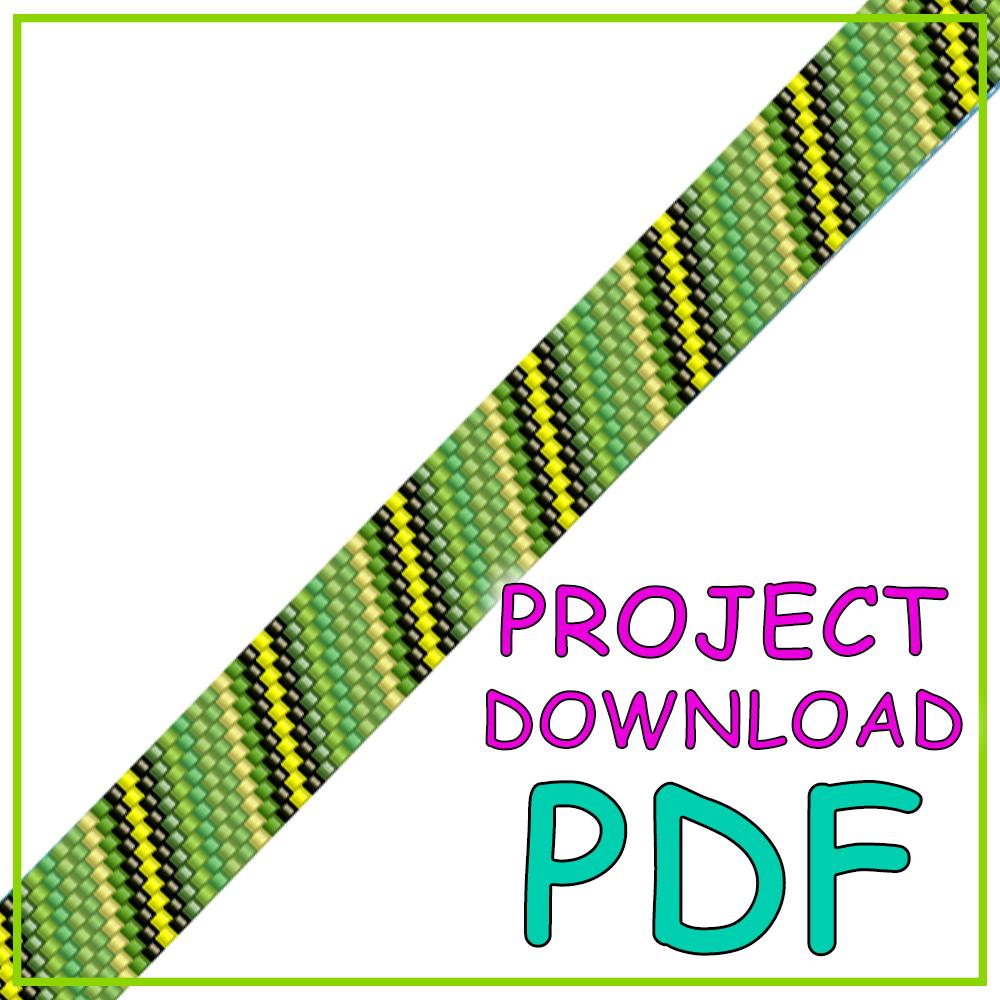 Treasure Bracelet Forest Green Pattern Download - PDF Instructions