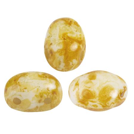 Samos Puca Beads 10g - Opaque White Travertin