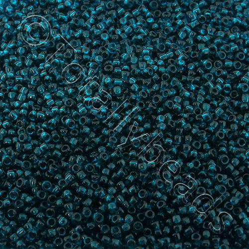 Toho Size 15 Seed Beads 10g - Transparent Capri blue