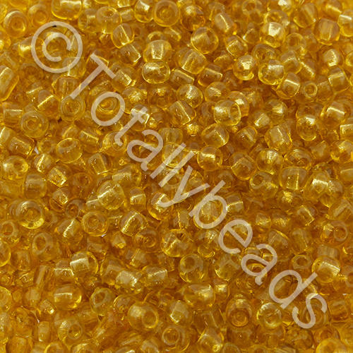 Seed Beads Transparent  Gold - Size 11 100g