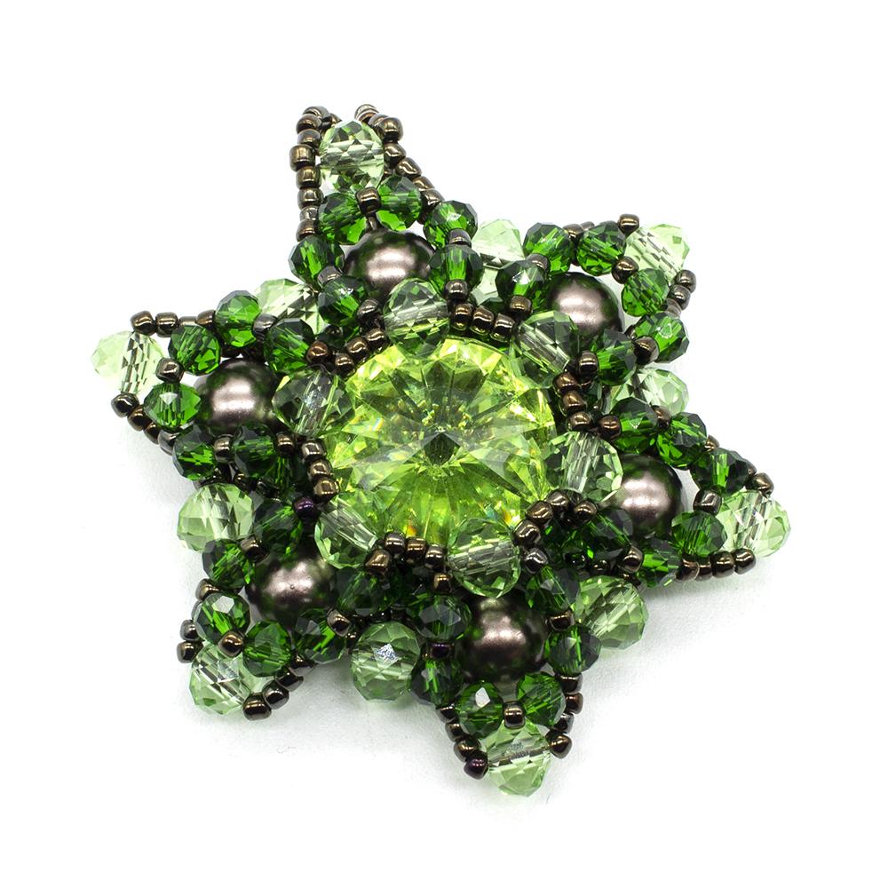 Star Pendant Makes 2 - Green
