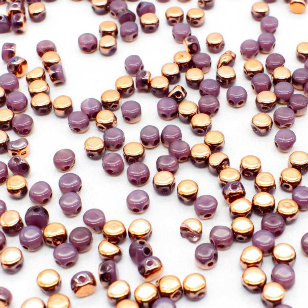Kalos Puca Beads 10g - Frost Parme Capri Gold