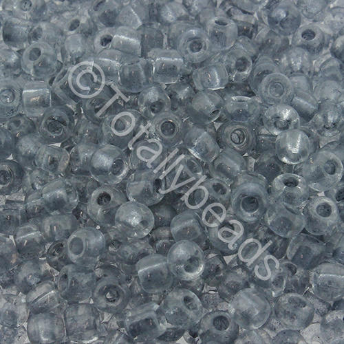 Seed Beads Transparent  Grey - Size 6 100g