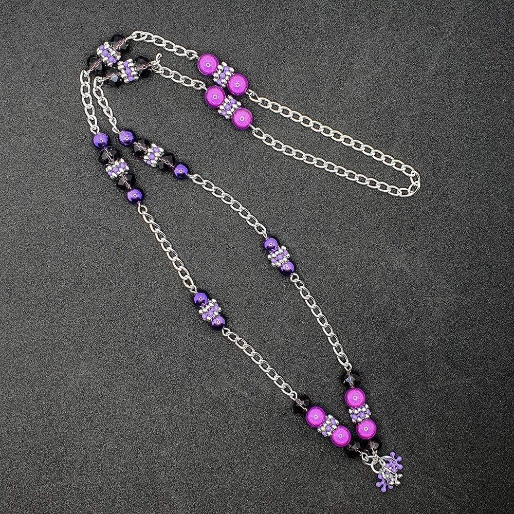 Esme Necklace purple necklace making kit — DIY set with beads and instructions for creating handmade jewelry