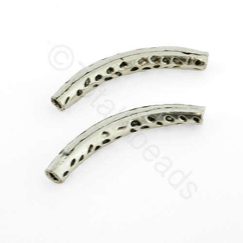 Antique Silver Spacer Tube 31x4mm 2pcs