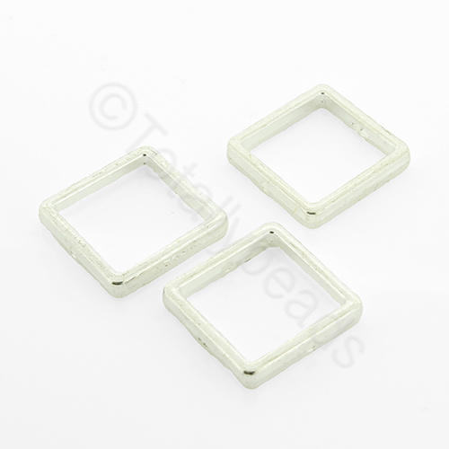 Bead Frame - Square 17mm - Silver Plated