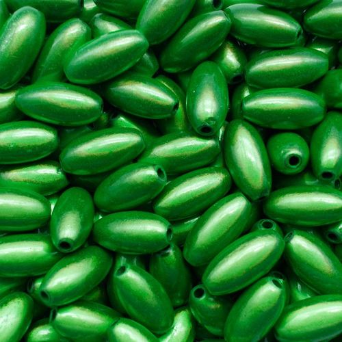 12mm Miracle acrylic round beads 6x12mm rice green 30pcs — pack of 30, reflective 3D-effect beads ideal for jewelry making, crafts, and d…