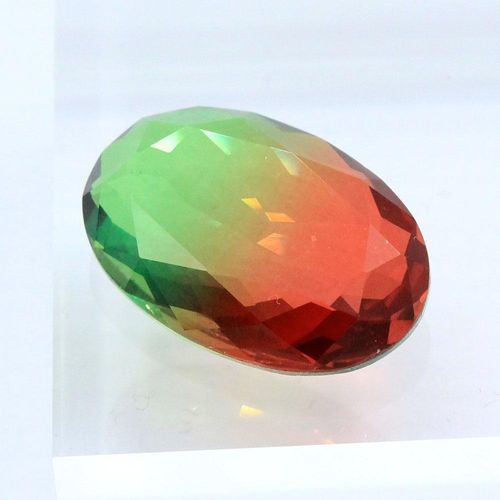 Crystal Oval Cabochons 30x20mm - Red Green
