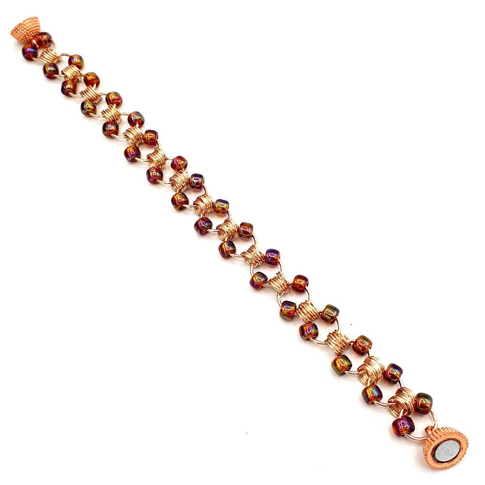 Cleo Chain Maille Bracelet makes 2 - Rose Gold