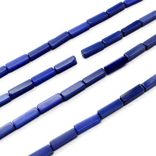 Cats Eye Beads Cuboids 12x4mm   Sapphire for jewellery making
