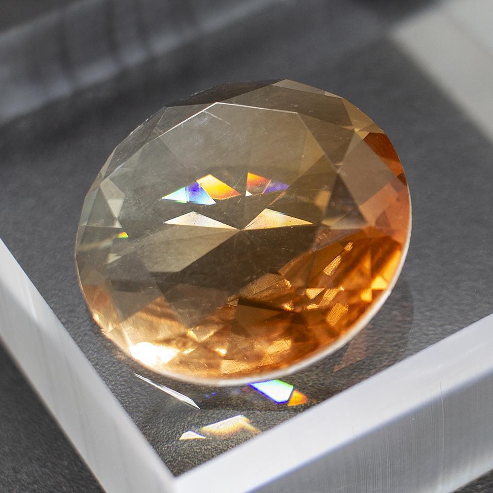 Crystal Round Cabochons 25mm   Crystal Peach for jewellery making