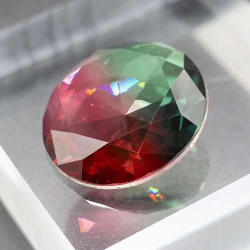 Crystal Round Cabochons 25mm   Fuschia Teal for jewellery making