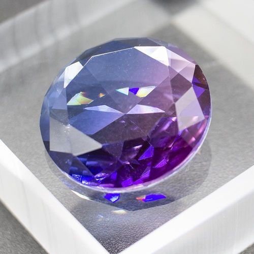 Crystal Round Cabochons 25mm   Pink Blue for jewellery making