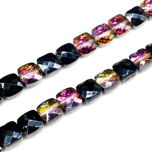 6mm crystal beads majestic pink, pack of 20 — faceted for jewelry making and beadwork