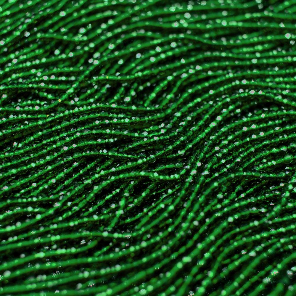 Micro Crystal Round Beads 1.5mm Teal Green Craft, hobby & jewellery